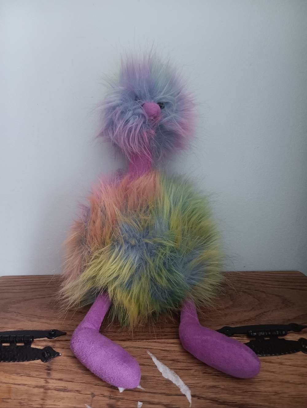 Jellycat London Rainbow Pom Pom Bird Plush 14” Medium Ostrich Soft Toy
